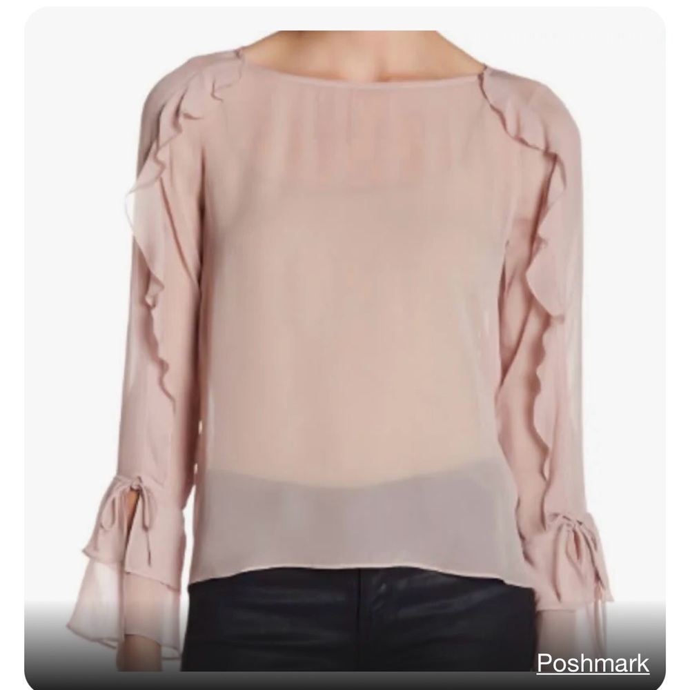 Lucky Brand blouse. Sheer. Pinkish color. Size XS.